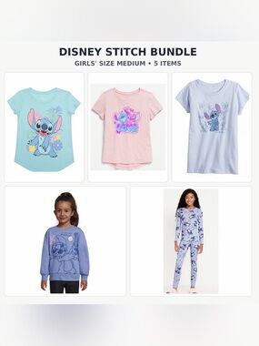 Disney Girls Stitch Bundle- Size M